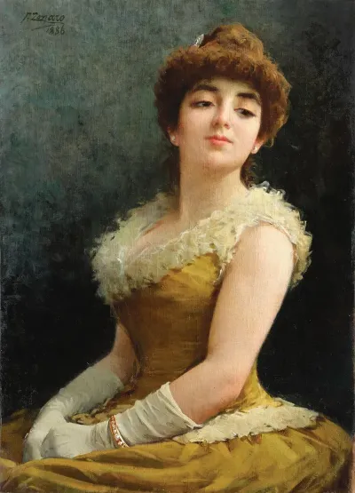 An Elegant Lady In A Yellow Dress