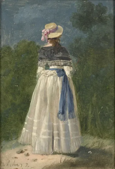 An Elegant Lady Seen From Behind