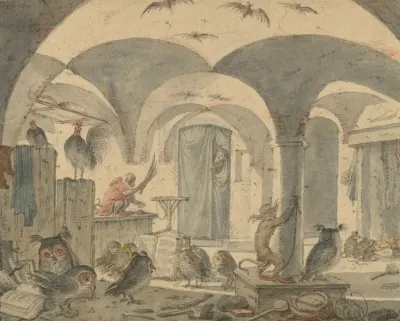 An Enchanted Cellar With Animals