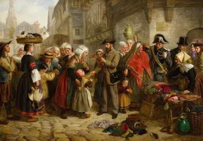 An English Artist Collecting Costumes In Brittany