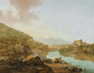 An Extensive Italianate River Landscape 2