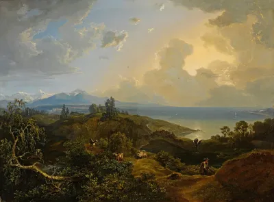 An Extensive Landscape In Bavaria Or The Salzkammergut