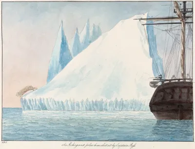 An Iceberg And Polar Bear Shot At By Captain Ross 2