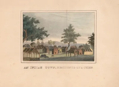 An Indian Town Residence Of A Chief
