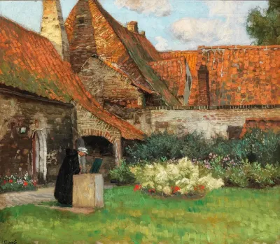 An Inner Courtyard In The Summer
