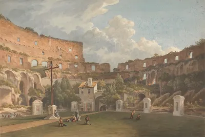 An Interior View Of The Colosseum Rome