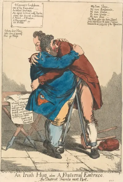 An Irish Hug Alias A Fraternal Embrace The Dearest Friends Must Part