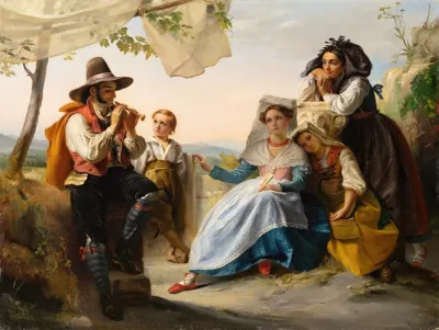 An Italian Scene The Flute Player