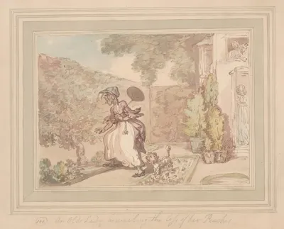 An Old Lady Bewailing The Loss Of Her Peaches