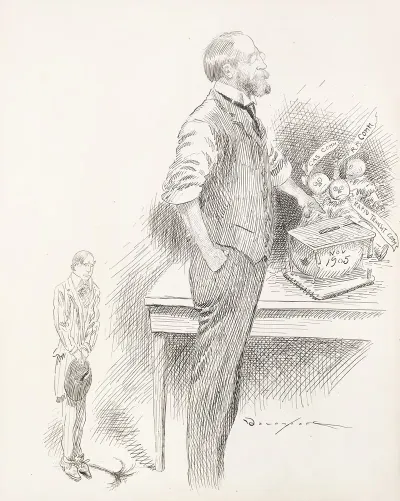 An Older Man With Glasses And Sleeves Rolled Up Stands At A Table