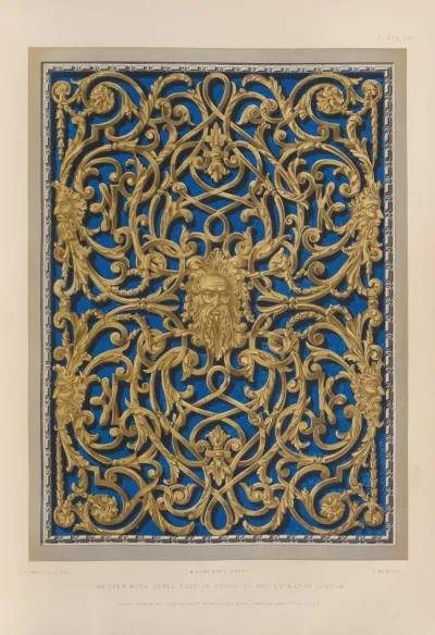 An Open Work Panel Cast In Brass