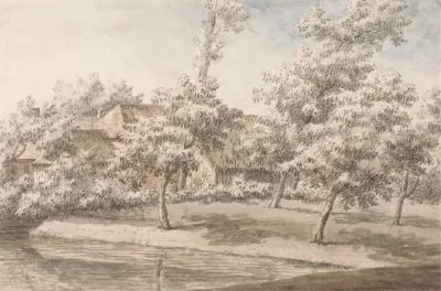An Orchard By A Stream