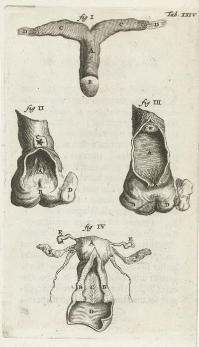 Anatomical Illustration Of The Clitoris Vagina And Uterus