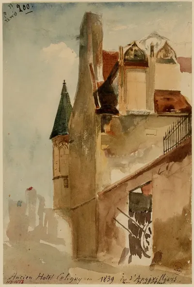 Ancien Hotel Coligny Rue Dangivilliers En 1839