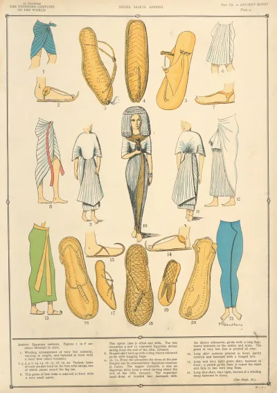 Ancient Egypt Shoes Skirts Aprons