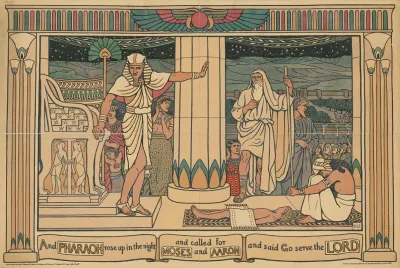 And Pharao Rose Up In The Night And Called For Moses And Aaron And Said Go Serve The Lord