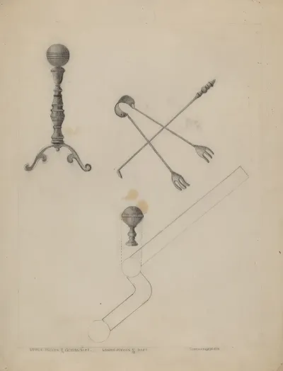 Andiron And Fireplace Set