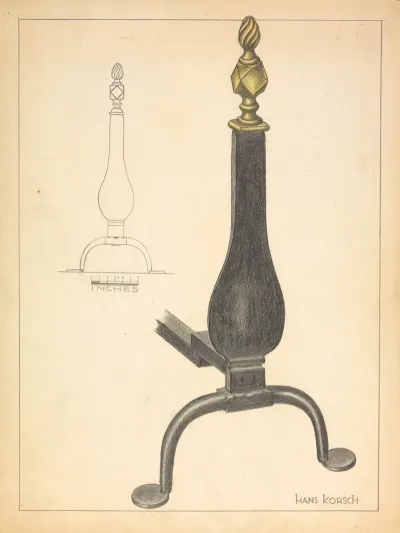 Andiron One Of Pair 12