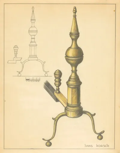Andiron One Of Pair 13