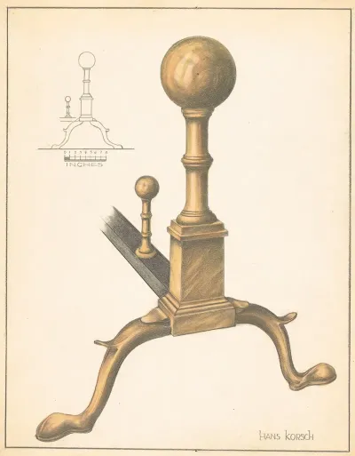 Andiron One Of Pair 14
