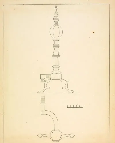 Andiron One Of Pair 15