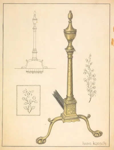 Andiron One Of Pair 19