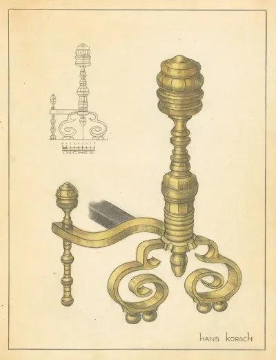 Andiron One Of Pair 20