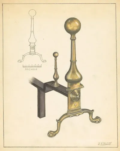 Andiron One Of Pair 25