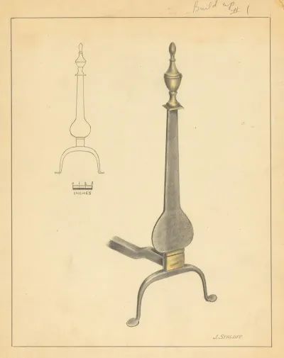 Andiron One Of Pair 26