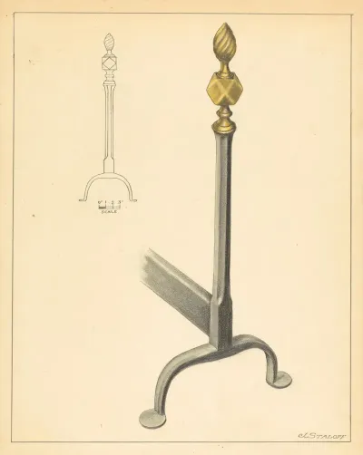 Andiron One Of Pair 27