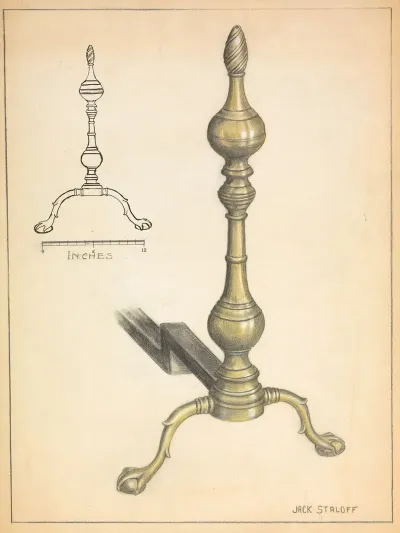 Andiron One Of Pair 28