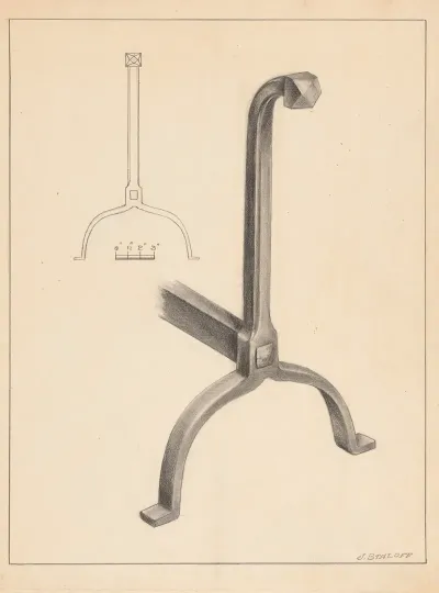 Andiron One Of Pair 31