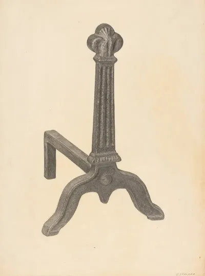 Andiron One Of Pair 32