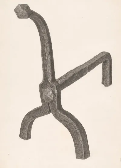 Andiron One Of Pair 34