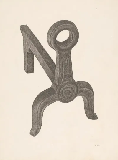 Andiron One Of Pair 35