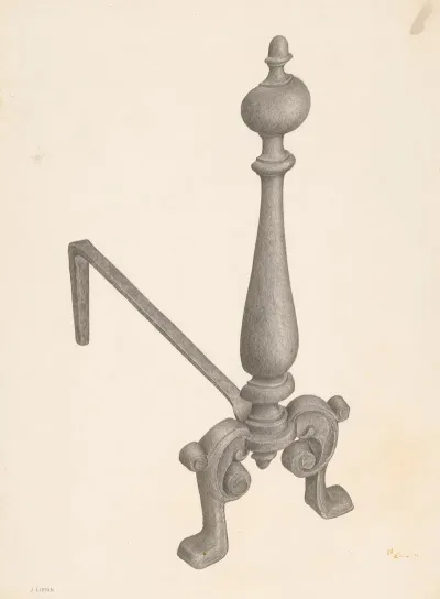 Andiron One Of Pair 36