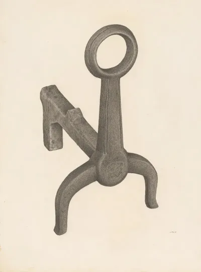 Andiron One Of Pair 38