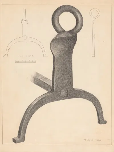 Andiron One Of Pair 43