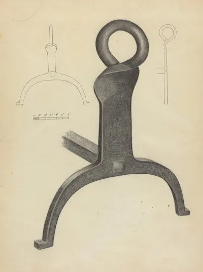Andiron One Of Pair 46