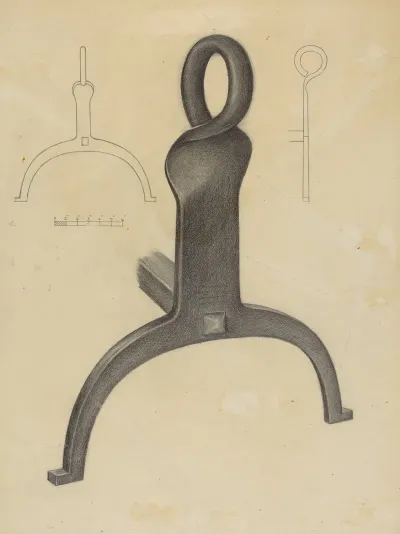 Andiron One Of Pair 47