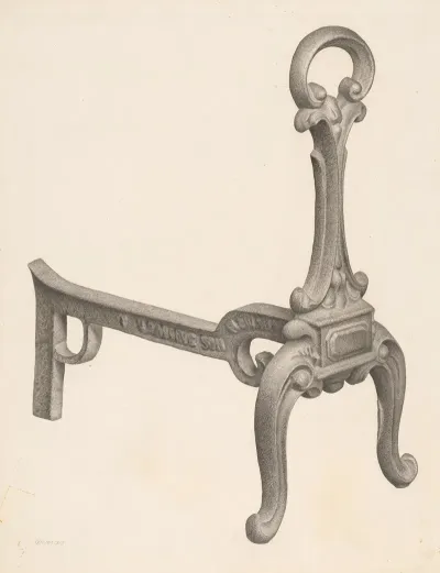 Andiron One Of Pair 48