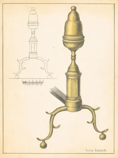 Andiron One Of Pair 8