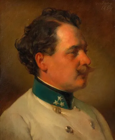 Andreas Amerling Als Hauptmann Des Infanterie Reg Nr 3 Bruder Des Kunstlers