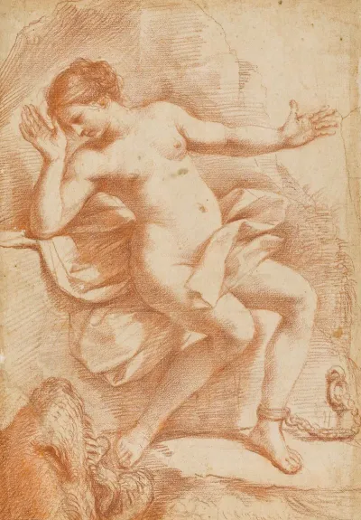 Andromeda Chained To A Rock Threatened By A Sea Monster