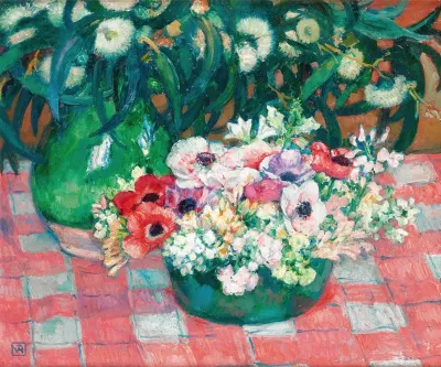 Anemones Et Eucalyptus