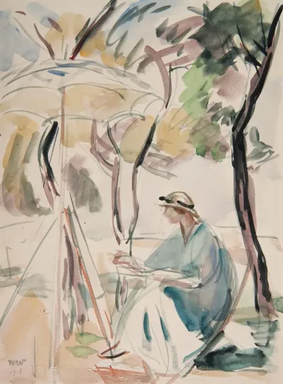 Aneri By The Easel