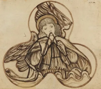 Angel Playing On Pipes