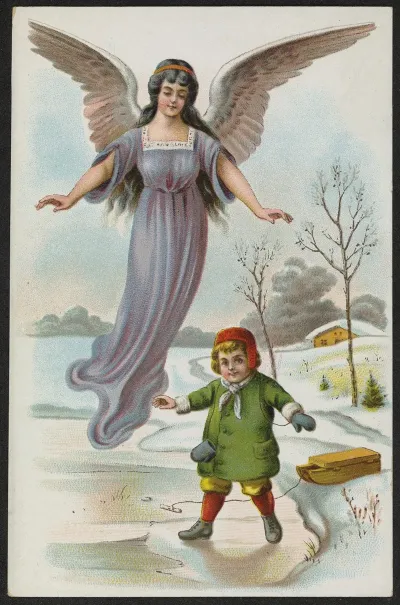 Angel Protects Children On The Ice