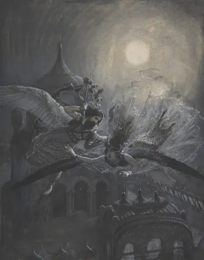Angel Scourging A Harpy