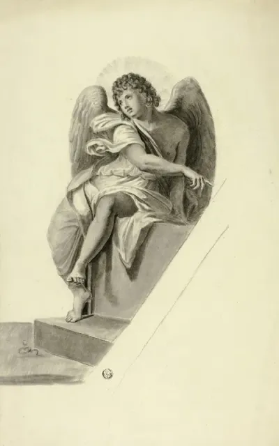 Angel Seated By Tomb 2
